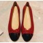 Chanel Lambskin Classic Bow Ballerinas Flats Red/Black