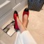 Chanel Lambskin Classic Bow Ballerinas Flats Red/Black