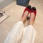Chanel Lambskin Classic Bow Ballerinas Flats Red/Black