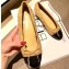 Chanel Lambskin Classic Bow Ballerinas Flats Quilting Apricot/Black