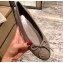 Chanel Lambskin Classic Bow Ballerinas Flats Gray