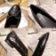 Chanel Lambskin Classic Bow Ballerinas Flats Quilting Crinkled Black