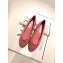 Chanel Lambskin Classic Bow Ballerinas Flats Dark Pink