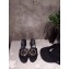 Louis Vuitton Heel 4.5cm Strass-paved LV Circle Satin Madeleine Mules Black 2019