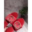 Louis Vuitton Heel 4.5cm Strass-paved LV Circle Satin Madeleine Mules Red 2019