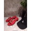 Louis Vuitton Heel 4.5cm Strass-paved LV Circle Satin Madeleine Mules Red 2019