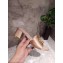 Louis Vuitton Heel 4.5cm Strass-paved LV Circle Satin Madeleine Mules Nude 2019
