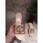 Louis Vuitton Heel 4.5cm Strass-paved LV Circle Satin Madeleine Mules Nude 2019
