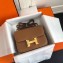Hermes Constance Mini/MM Bag in Epsom Leather Brown with Gold Hardware