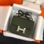Hermes Constance Mini/MM Bag in Epsom Leather Dark Green with Silver Hardware