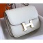 Hermes Constance Mini/MM Bag in Epsom Leather White with Gold Hardware