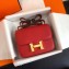 Hermes Constance Mini/MM Bag in Epsom Leather Red with Gold Hardware