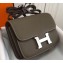 Hermes Constance Mini/MM Bag in Epsom Leather Etoupe with Silver Hardware