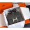 Hermes Constance Mini/MM Bag in Epsom Leather Dark Gray with Silver Hardware