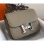 Hermes Constance Mini/MM Bag in Epsom Leather Light Gray with Silver Hardware