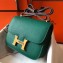 Hermes Constance Mini/MM Bag in Epsom Leather Peacock Green with Gold Hardware