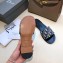 Dior Obliuqe Jacquard Canvas Dway Mules Slipper Sandals Navy Blue 2019