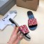 Dior Obliuqe Jacquard Canvas Dway Mules Slipper Sandals Red 2019