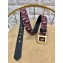Dior Width 3.4cm Oblique Jacquard Canvas Diorquake Belt Burgundy