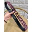 Dior Width 3.4cm Oblique Jacquard Canvas Diorquake Belt Burgundy
