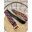 Dior Width 5cm Oblique Jacquard Canvas Diorquake Belt Burgundy