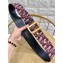 Dior Width 5cm Oblique Jacquard Canvas Diorquake Belt Burgundy
