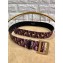 Dior Width 5cm Oblique Jacquard Canvas Diorquake Belt Burgundy