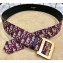 Dior Width 5cm Oblique Jacquard Canvas Diorquake Belt Burgundy