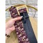 Dior Width 5cm Oblique Jacquard Canvas Diorquake Belt Burgundy