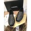 Chanel CC Logo Quilted Leather Espadrilles Black