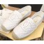 Chanel CC Logo Quilted Leather Espadrilles White