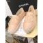 Chanel CC Logo Quilted Leather Espadrilles Apricot