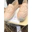 Chanel CC Logo Quilted Leather Espadrilles Apricot