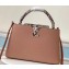 Louis Vuitton Capucines PM Bag Python Handle and Flap N95382 Nude Pink