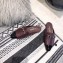 Chanel Chain and Leather Slipper Sandals Mules Burgundy 2019