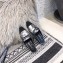Chanel Chain and Leather Slipper Sandals Mules Silver 2019