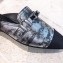 Chanel Chain and Leather Slipper Sandals Mules Silver 2019