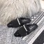 Chanel Pearl Slipper Sandals Mules Grossgrain/Patent Leather Black 2019