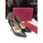 Valentino Heel 9.5cm Rockstud Around Sheepskin Pumps Black 2019
