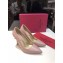 Valentino Heel 9.5cm Rockstud Around Sheepskin Pumps Nude 2019