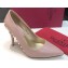 Valentino Heel 9.5cm Rockstud Around Sheepskin Pumps Nude 2019