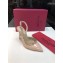 Valentino Heel 9.5cm Rockstud Patent Leather Slingback Pumps Nude