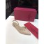 Valentino Rockstud Sheepskin Slingback Ballet Flats Nude
