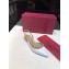 Valentino Rockstud Sheepskin Slingback Ballet Flats White