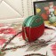 Gucci Laminated Leather Small Bag 510388 Metallic Green/Red 2019