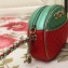 Gucci Laminated Leather Small Bag 510388 Metallic Green/Red 2019