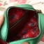 Gucci Laminated Leather Small Bag 510388 Metallic Green/Red 2019
