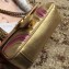 Gucci GG Marmont Matelassé Chevron Shoulder Mini Bag 446744 Metallic Gold 2019