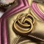 Gucci GG Marmont Matelassé Chevron Shoulder Mini Bag 446744 Metallic Gold 2019