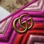 Gucci GG Marmont Matelassé Chevron Shoulder Small Bag 447632 Metallic Fuchsia 2019